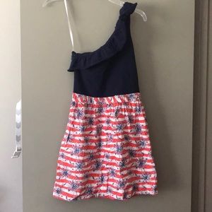 Lilly Pulitzer one shoulder fireworks dress